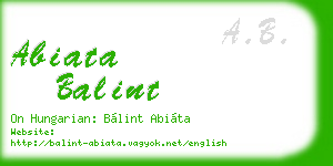 abiata balint business card