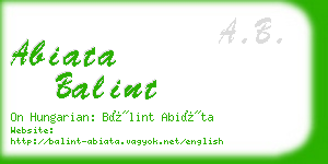 abiata balint business card